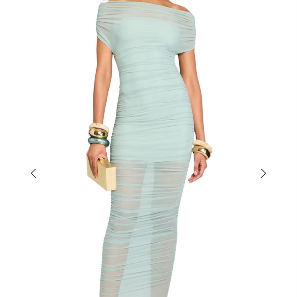 SER.O.YA One Shoulder Light Blue Dress